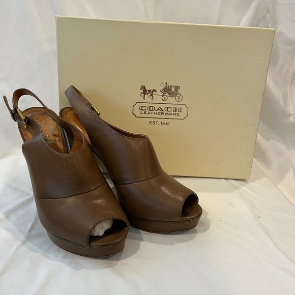 Coach Milk Chocolate Color, Brina Heels - Picture 1 of 4